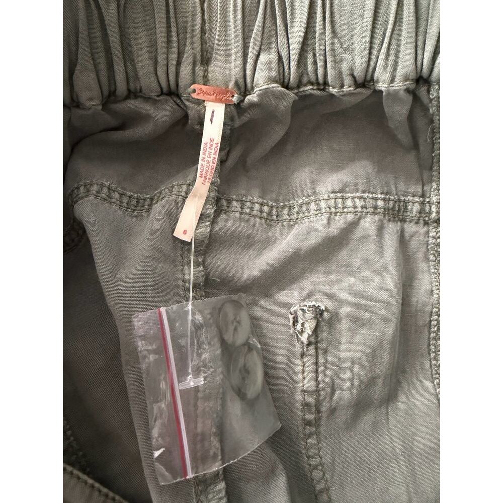 Free People Tybee Cargo Utility Maxi Skirt Olive Green 6 NWOT - Picture 6 of 9